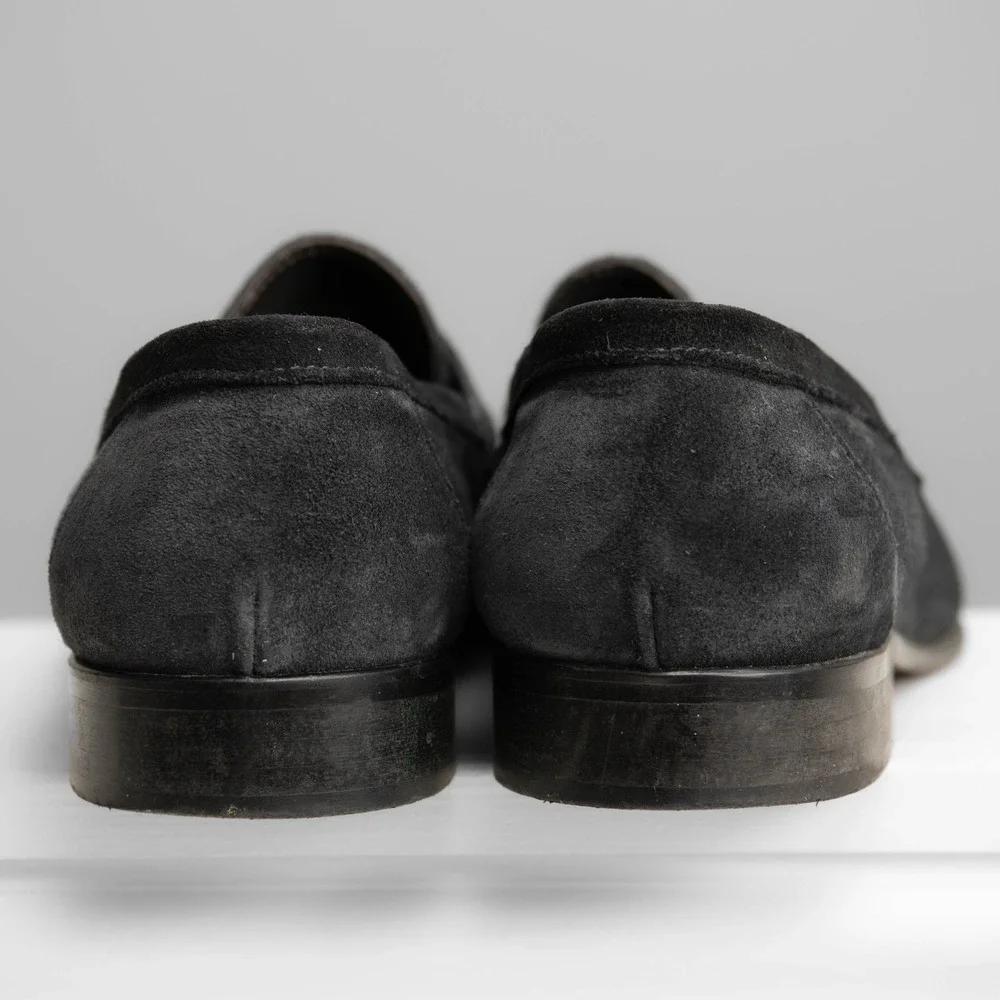 To Boot New York Adam Derrick Mens 13 Black Suede Loafers Minimalist Quiet Lux
